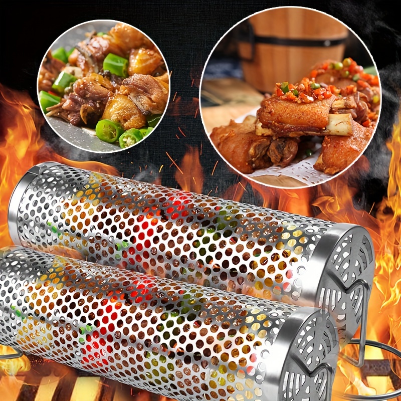 Cylindrical Rolling Barbecue Net, Kitchen Grill Accessories