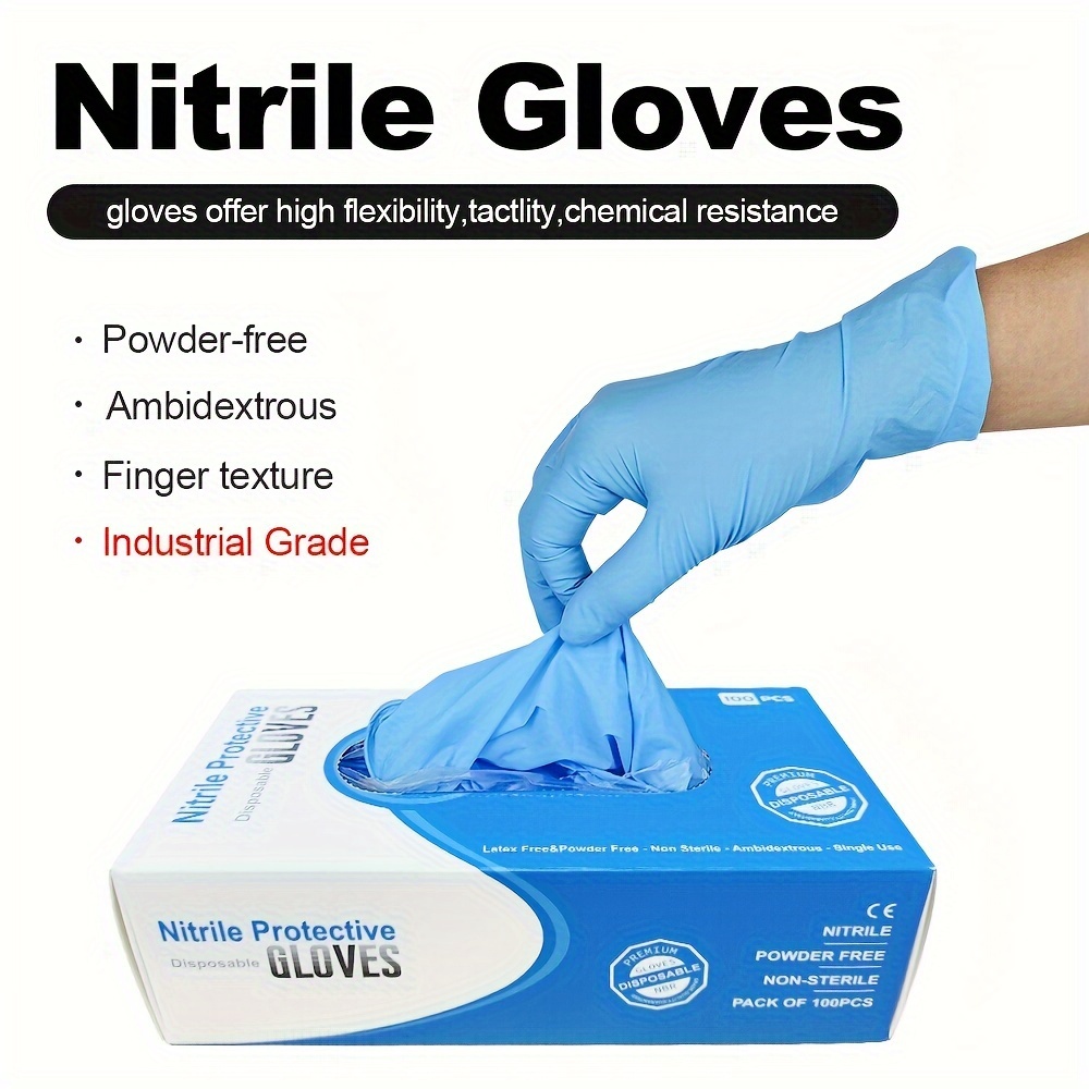 Comfy Package Purple Nitrile Disposable Gloves 5mil. Chemical Resistance,  Latex & Powder Free, Textured Fingertips Gloves - Temu