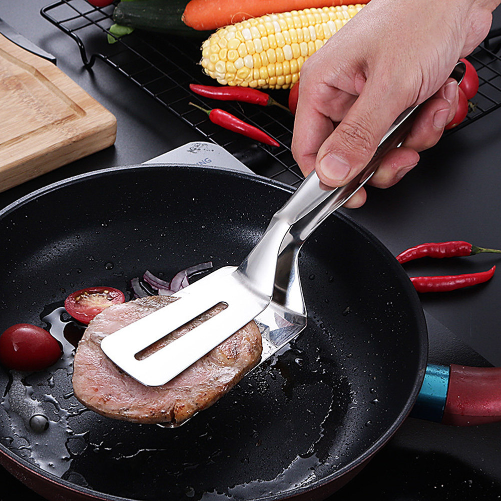 Kitchen 2 In 1 Nylon Grip Flip Tongs Egg Spatula Tongs Steak Spatula Tongs  Clamp Pancake Fried Turners Kitchen Accessories - AliExpress