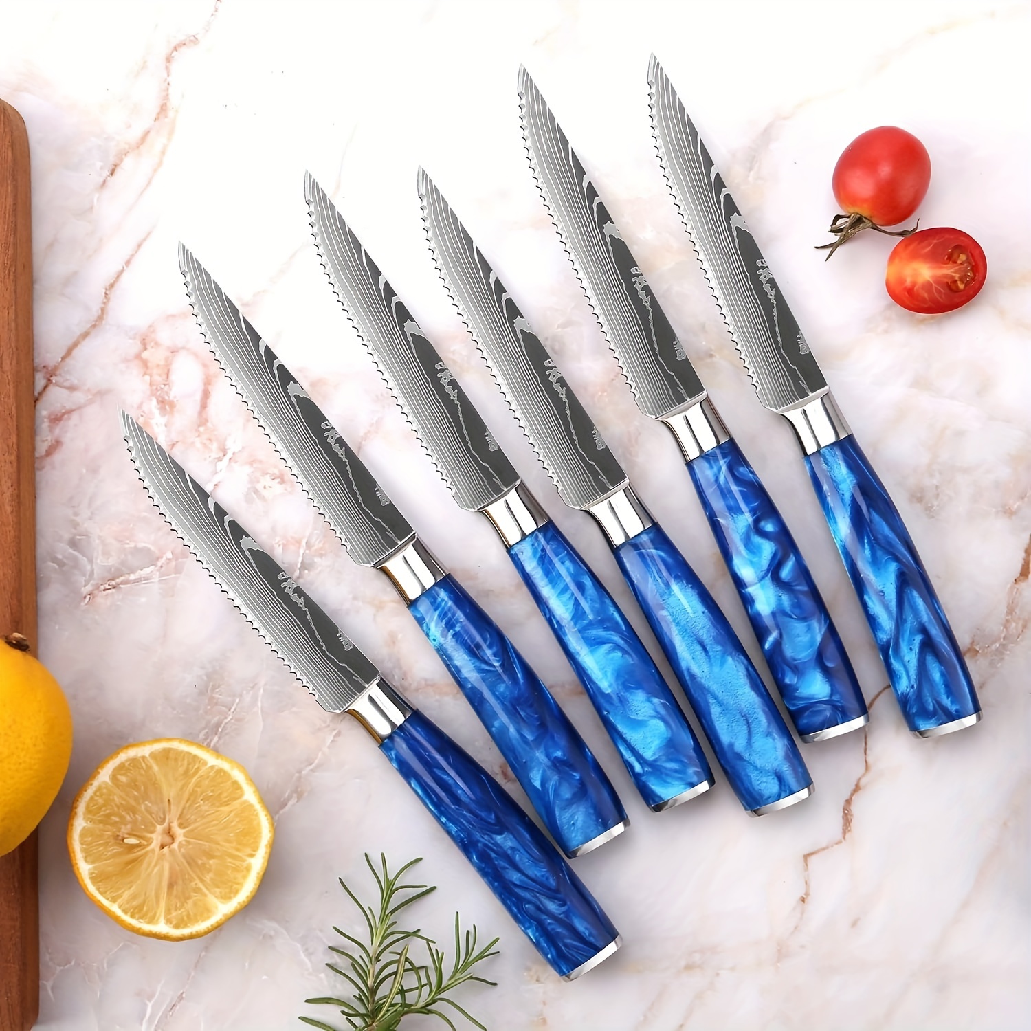 1 Set Of Outdoor Art Knife Damascus Steel Kitchen Peeler With Sheath Fruit  Picnic Knife And Vegetable Chopping Knife L9195