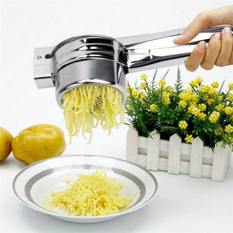 2 Pcs Potato Masher Stainless Steel Bean Smasher Tool Heavy Duty Household  Mashed Potato Press Professional Metal Wire Masher Kitchen Tool for Bean