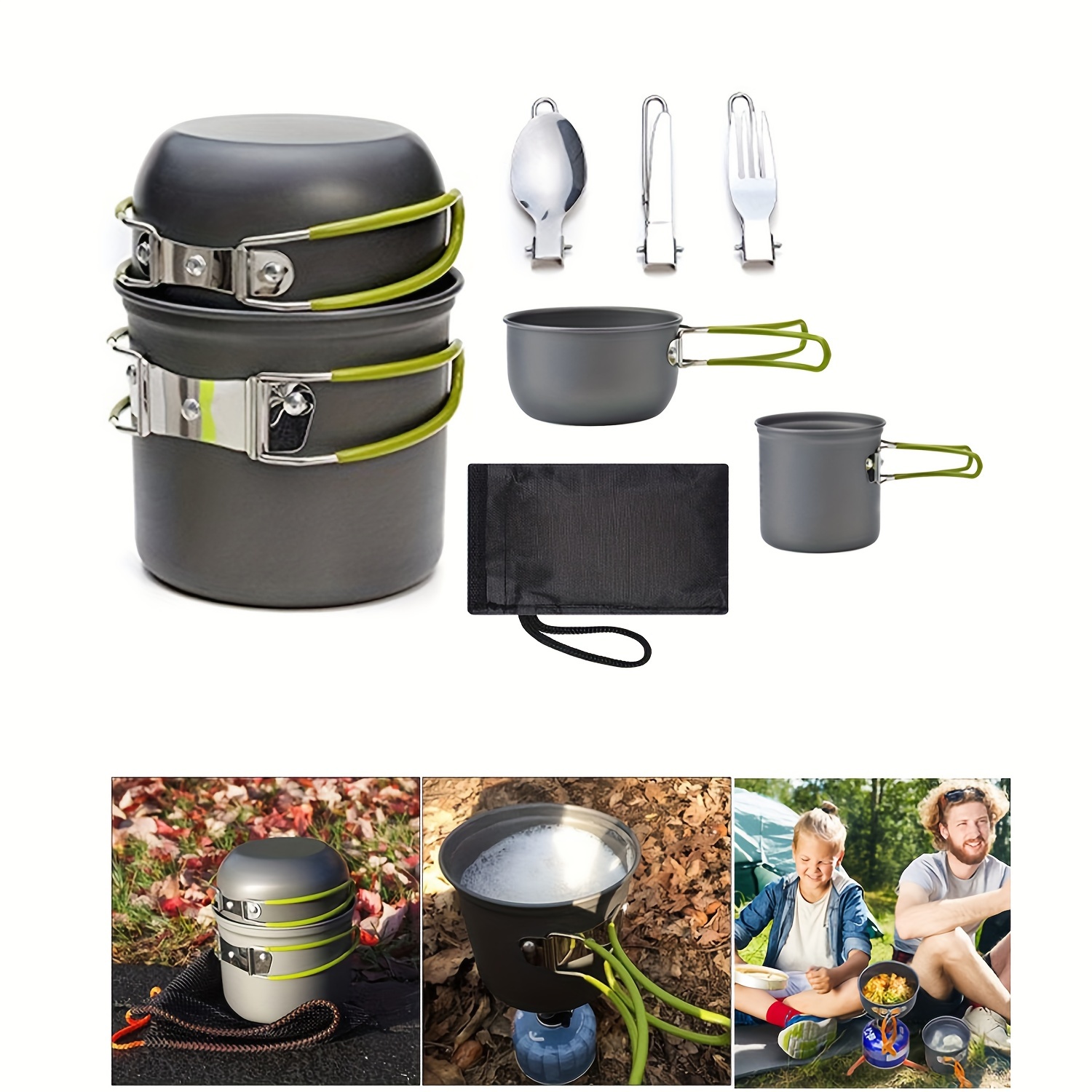 Outdoor Camping Cookware Mess Kit Travel Barbecue Plate - Temu