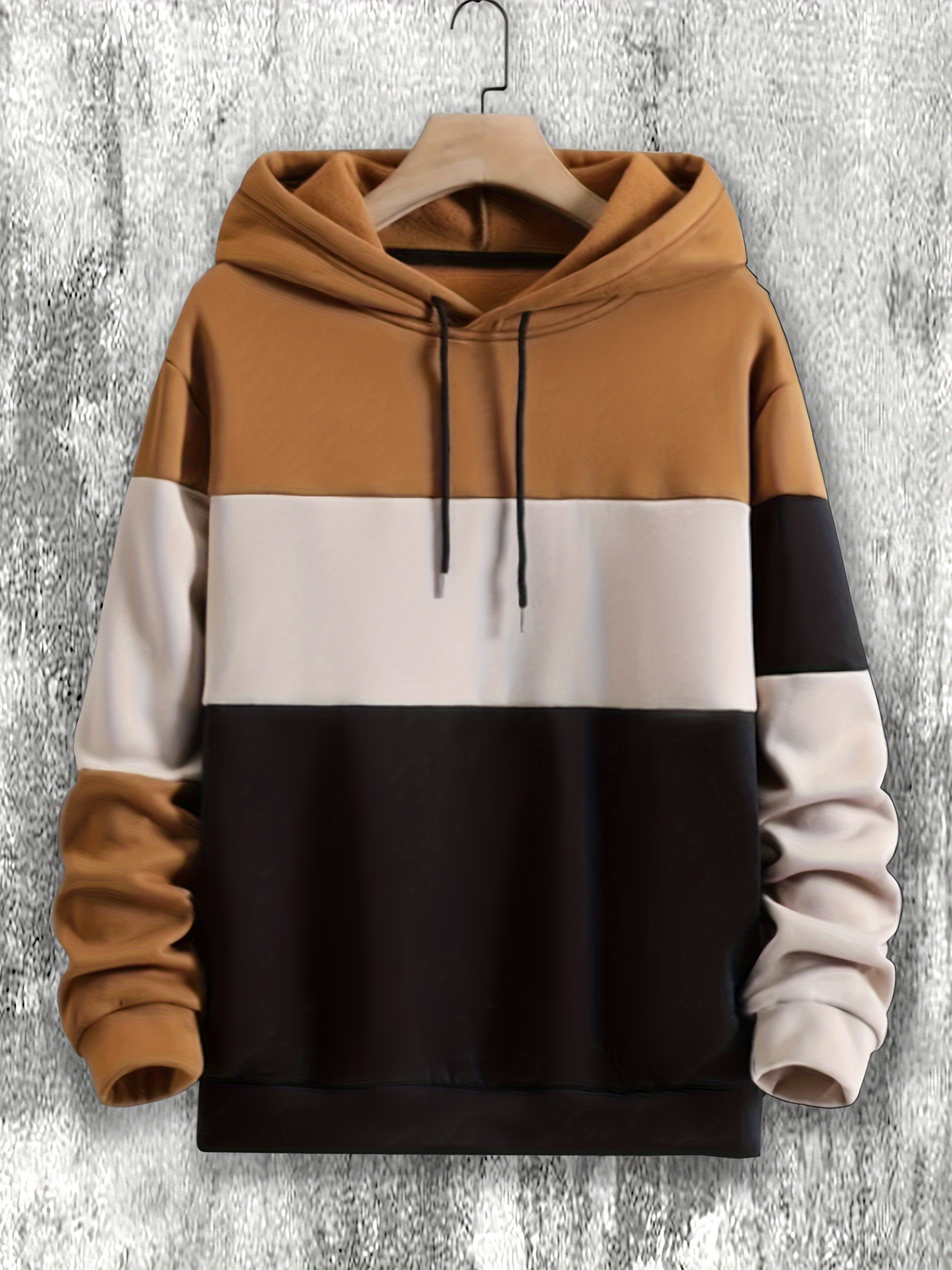 Mens Color Block Hoodie Temu