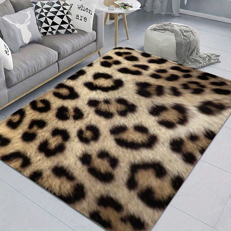 Leopard Bedroom Indoor Mat Non slip Graphic Bedroom Carpets - Temu Japan