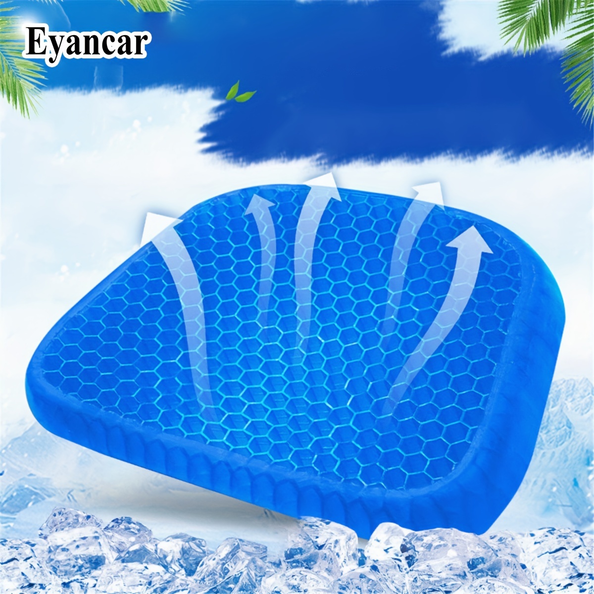 Extra Large Gel Seat Cushion, Tailbone Pillow Seat Cushion Thick Big  Breathable Honeycomb Design Absorbs Pressure Cooling Seat Cushion with  Non-Slip