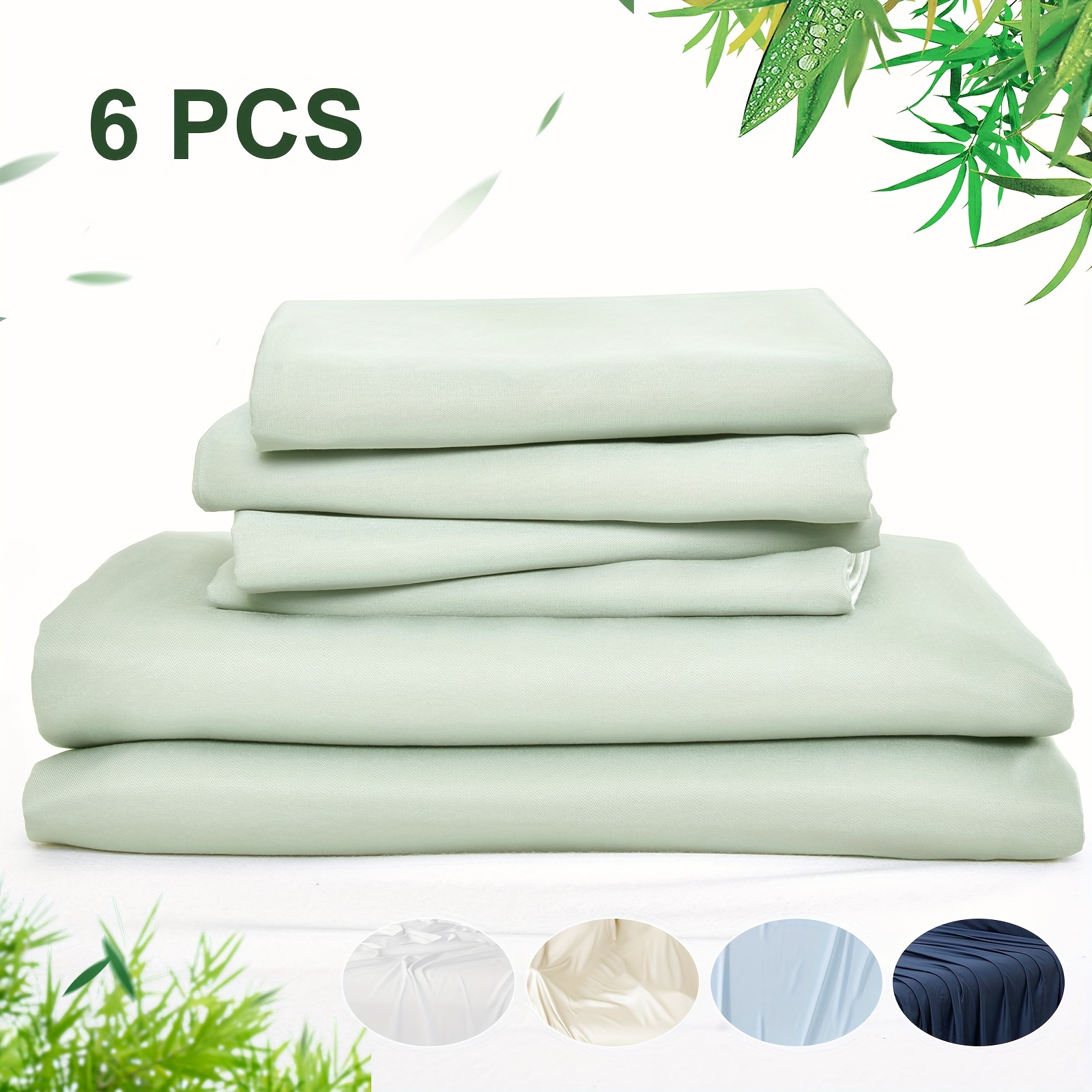 Bamboo Blend Sheet Set Silky Soft Fitted Bed Sheets - Temu