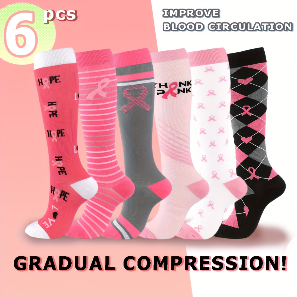 Cheers Unisex Knee-High Medical Compression Stockings Varicose Veins Open  Toe Socks