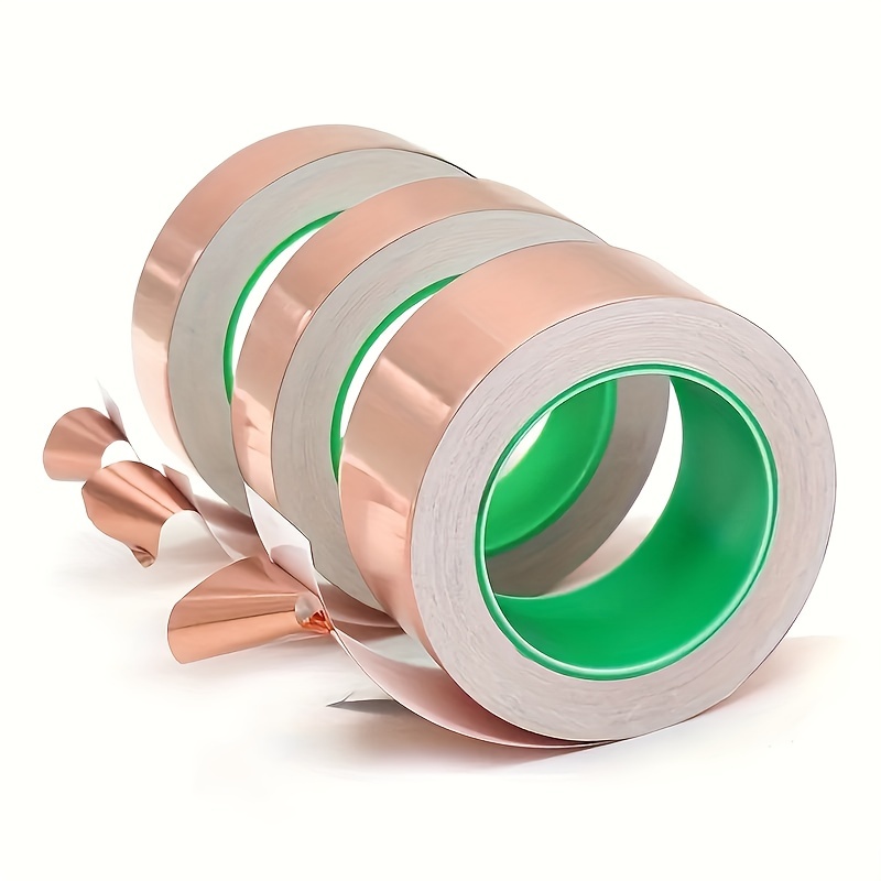 Conductive Copper Adhesive Foil Tape 3/5/6/8/10mm Double Sided Conduct  Copper Foil Tapes Length 20M Conductive Tape