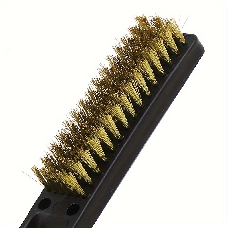 Double Sided Grill Wire Brush Brass Nylon Cleaning Detailing Polish BBQ  Bristles