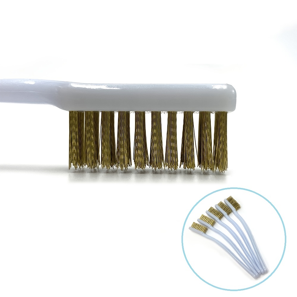 Double Sided Grill Wire Brush Brass Nylon Cleaning Detailing Polish BBQ  Bristles