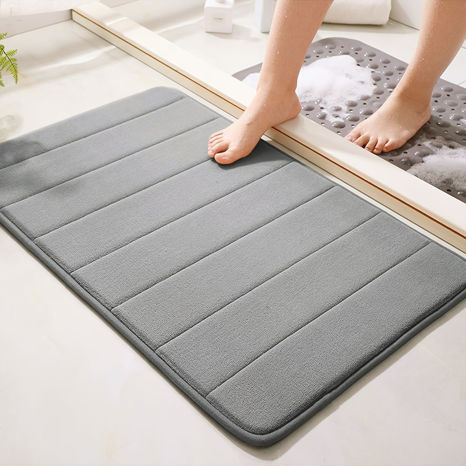 Gradient Color Super Absorbent Floor Mat - Soft Diatom Mud, Anti-slip,  Quick-drying, Shower Foot Pad, Doormat - Perfect For Bathroom Entrance And  Household Toilet - Temu