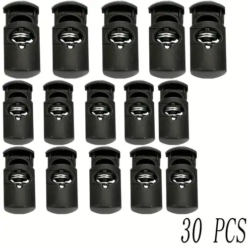AnFun 25 Pack Spring Cord Locks for Drawstrings Plastic Cord Locks End  Spring Stop Toggle Stoppers Cord Locks Clip Ends Round - 25 Pack Spring Cord  Locks for Drawstrings Plastic Cord Locks