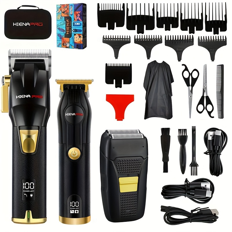  35-Piece Beginner Trimming & Clipper Kit, Hair & Facial Hair  Cutting Set, Simple DIY Barber Kit for Men, As Seen on Shark Tank