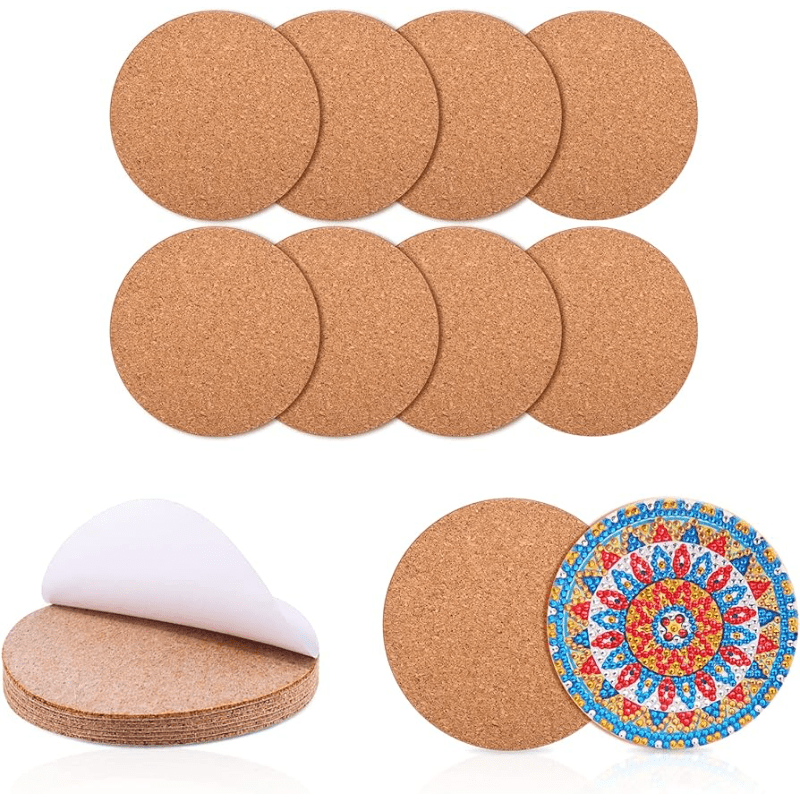 8 Pcs Diamond Painting Coasters with Holder DIY Diamond Painting Kits for  Adults Cork Mat Diamond Art Paintings with Gem for Kid Beginners Paint  Craft