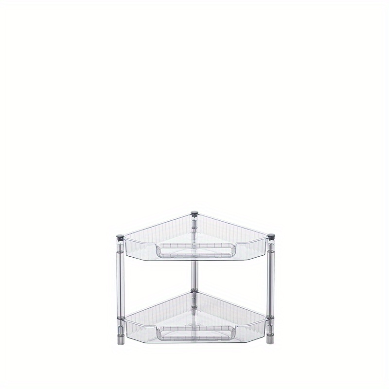 Bathroon Corner Shelf With Wheels Clear Kitchen Triangle - Temu