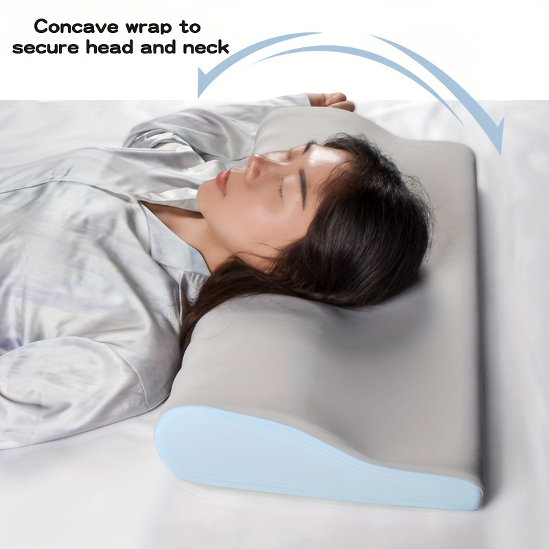 All-Round Sleep Pillow Memory Foam Bedding Neck Protection Slow Rebound  Foam Shaped Health Cervical Neck Sleep Support Concave Color: pillow