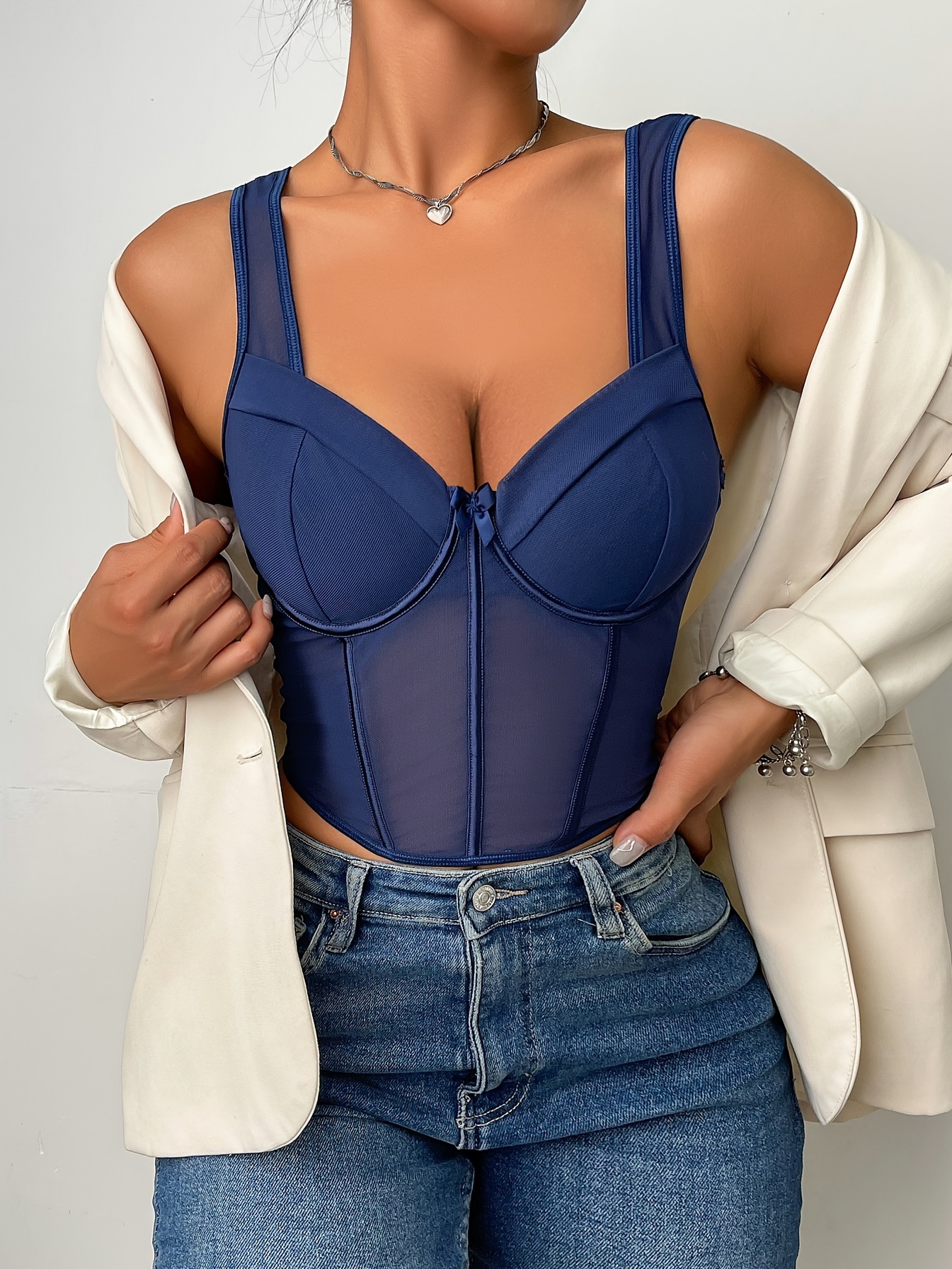 Ameri Rhombus Pearl Bustier - Temu