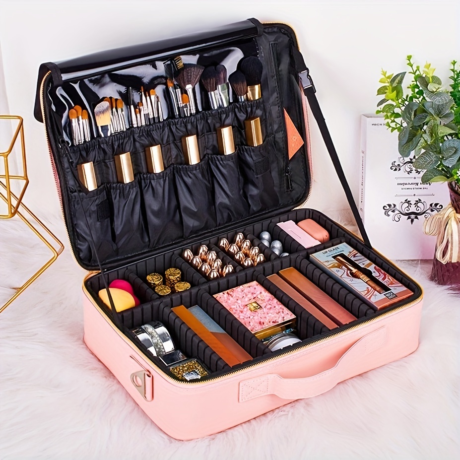Top Selling Products Large Capacity Multi Layer Make up Kit Professional  Storage Box Cosmetic Brushes Case Makeup Zipper Bag Case - China Cosmetic  Case and Aluminum Make up Box price