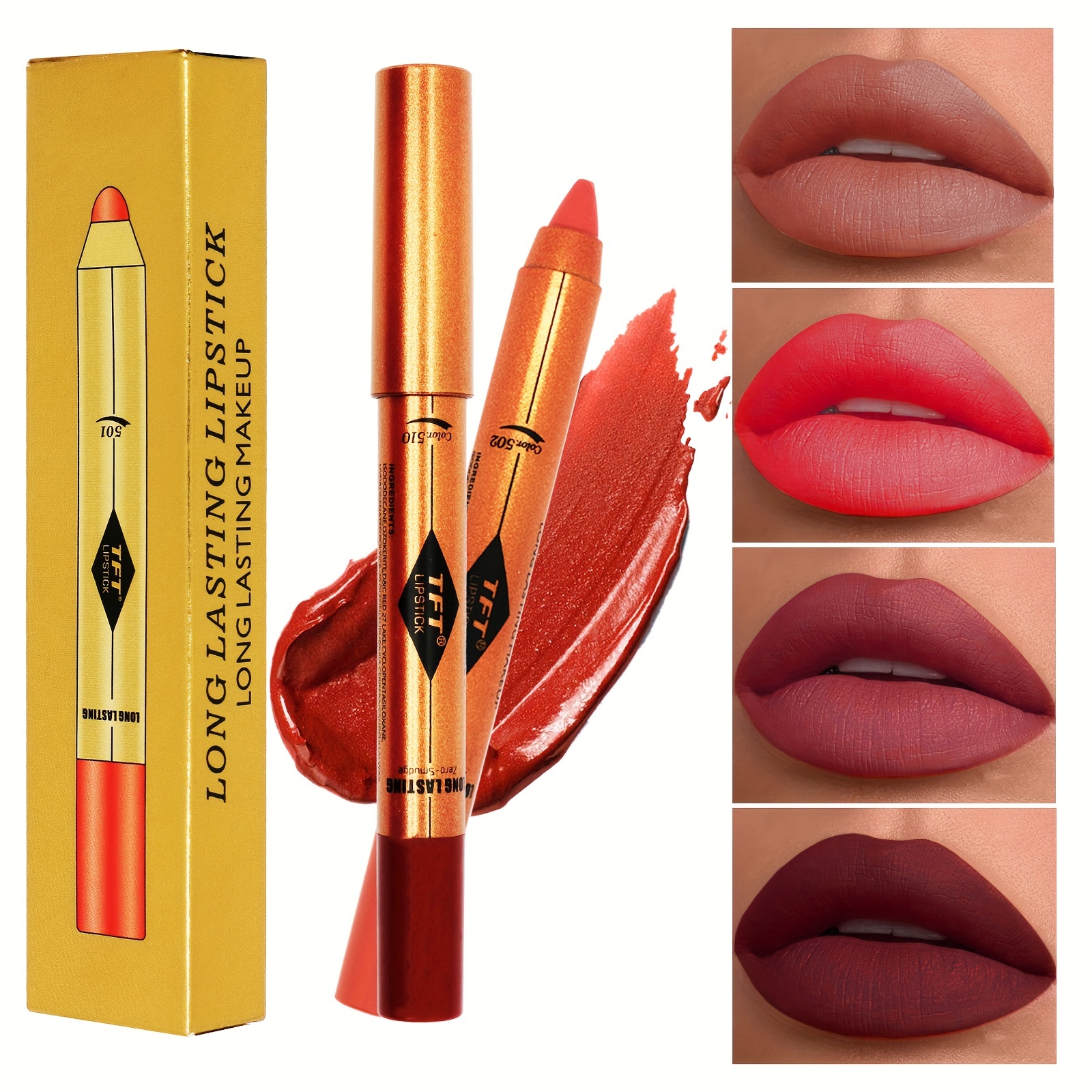 6 color Lipstick Lip Tint Lustrous Lip Stain Long Lasting - Temu Cyprus