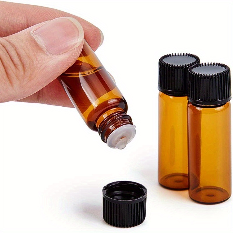 Clear Glass Vials Empty Vials Bottles Screwcap Liquid Sampling Sample Glass  Bottles for Cosmetic Dispense Capacity (10pcs 5ml)