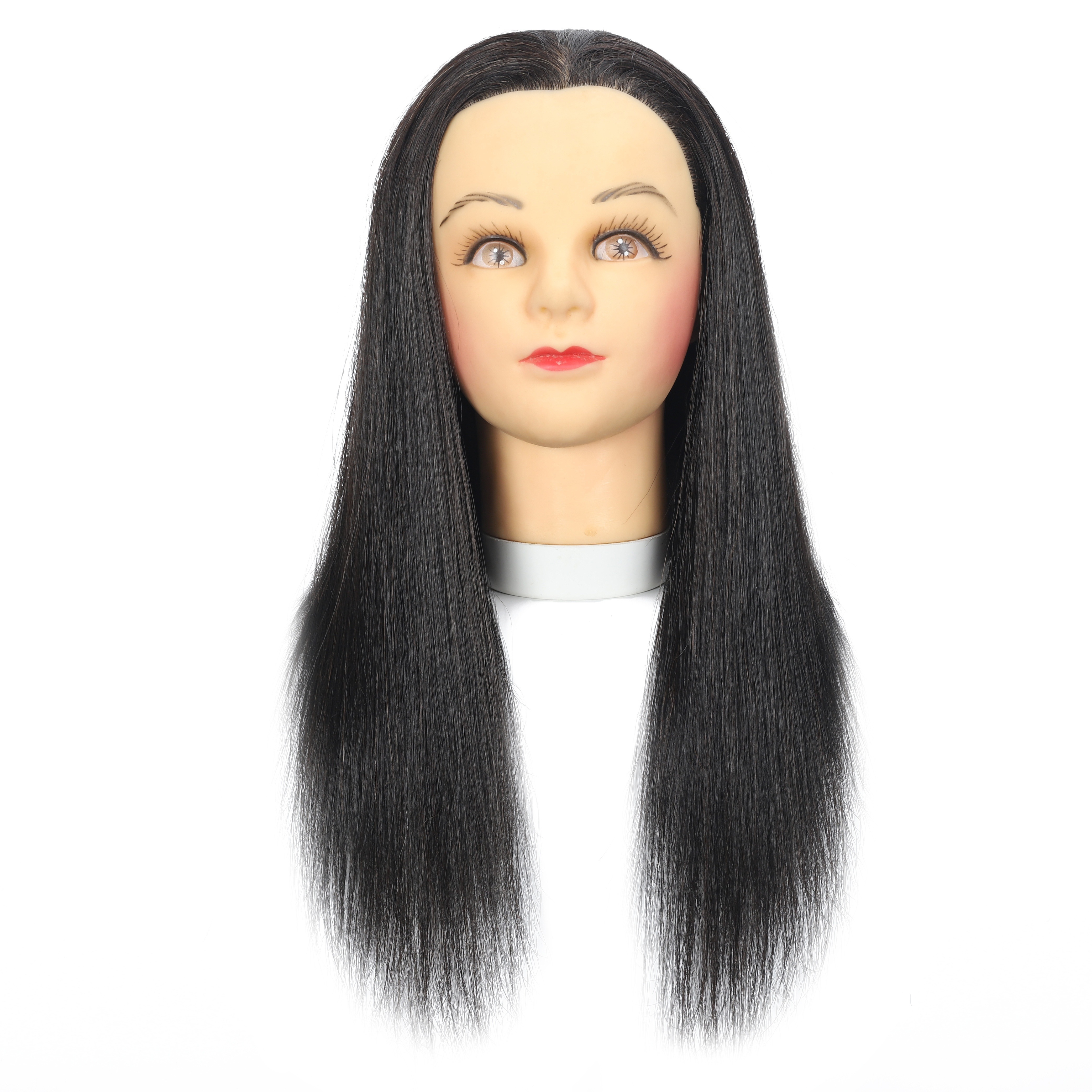 Mannequin Head With 85%Real Hair Hairdresser Practice Training