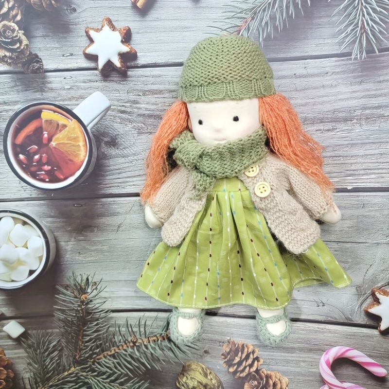 Herrnalise Waldorf Doll,Handmade Waldorf Handmade Knitted Dolls Toys,Stuffed  Toy Christmas Birthday Gift of Waldorf Handmade Doll,Ideal First Doll for  Babies & Toddlers 