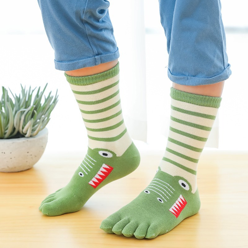Kids Five Toe Socks Cute Cartoon Animal Anti-slip Cotton Colorful Funny Five  Fingers Socks (4 Pairs) : : Clothing, Shoes & Accessories