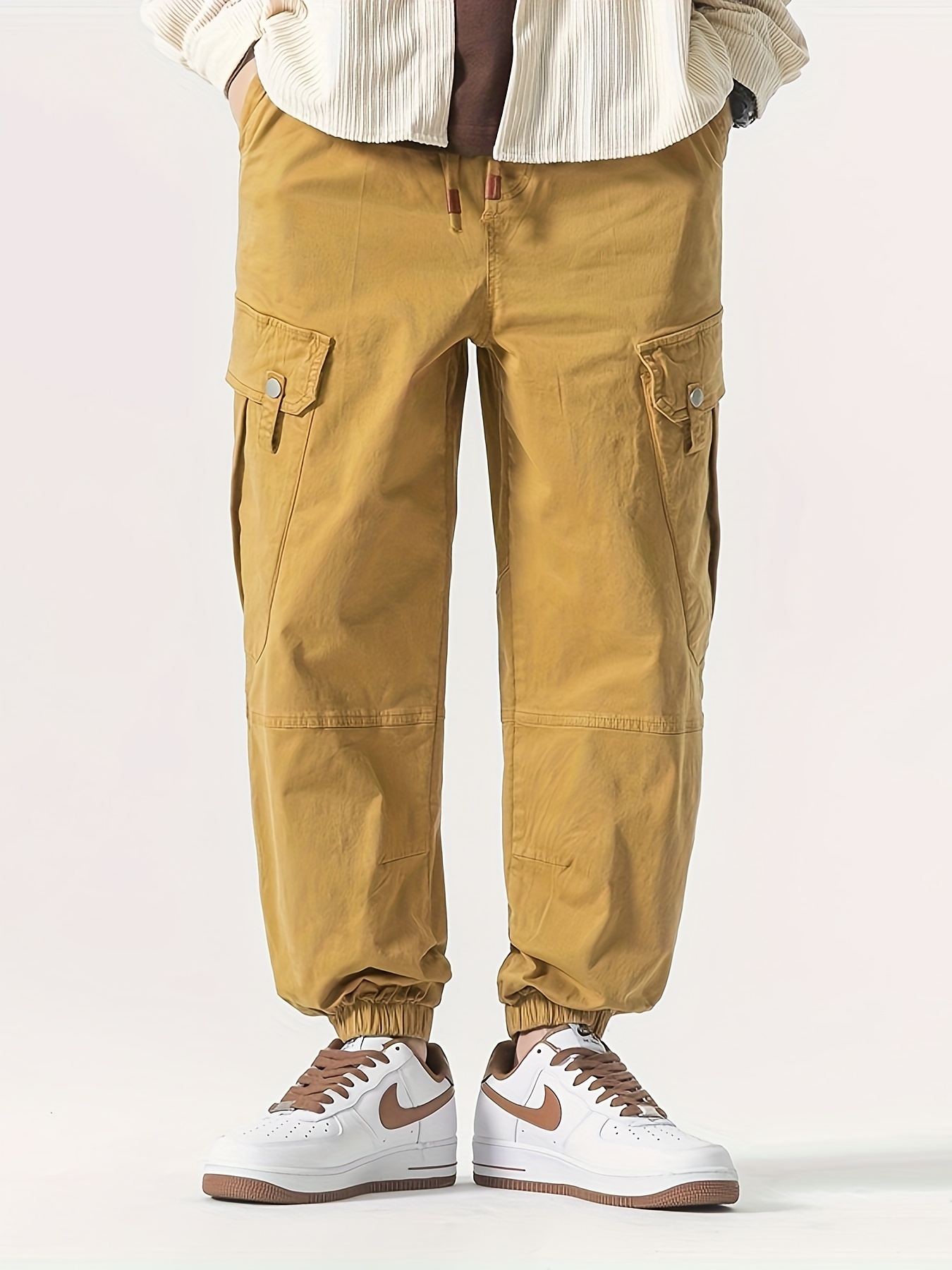 Pantalones cargo casuales de verano para hombre, pantalones de algodón con  múltiples bolsillos, pantalones de trabajo de combate al aire libre