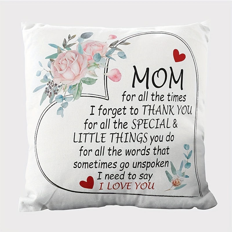  Birthday Gifts for Mom, Mom Birthday Gifts from Daughter or  Son, Mother Birthday Gift, Moms Birthday Gift Ideas, Happy Birthday  Presents for Mom, Mothers Birthday Gifts Throw Pillow Covers 18x18 inch 