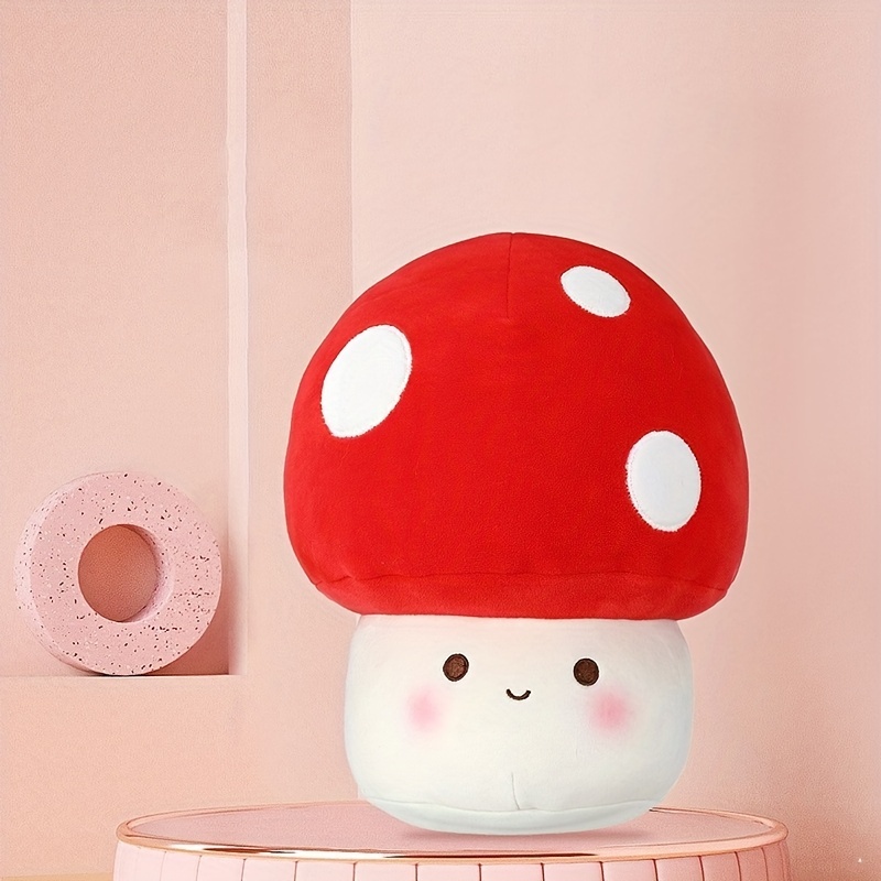 3d Mushroom Throw Pillows Funny Food Pillow Plush Toys - Temu