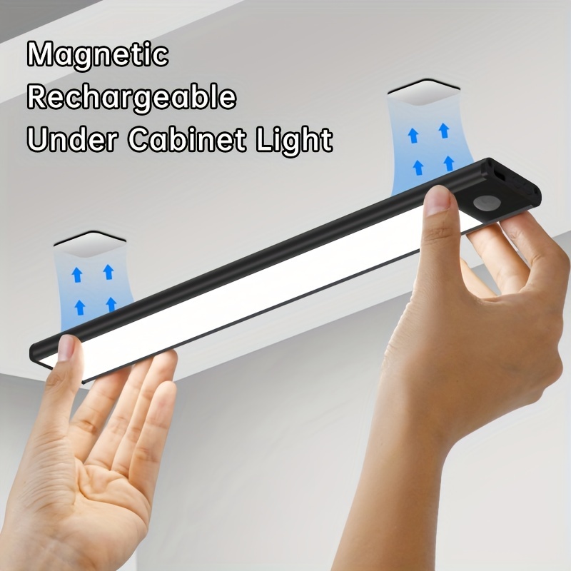 Barra LED Armario con Sensor y Mando, Regleta LED Bajo Mueble Cocina  Recargable USB Luz Interior con Sensor de Movimiento Pilas Luces Nocturna  con