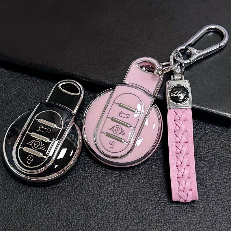 TPU Car Key Case Cover For BMW Mini COOPERS ONE JCW F56 F55 F54 F57 F60 R55  R56 R57 R58 R59 R60 S Roadster Rabbit Bunny Keychain