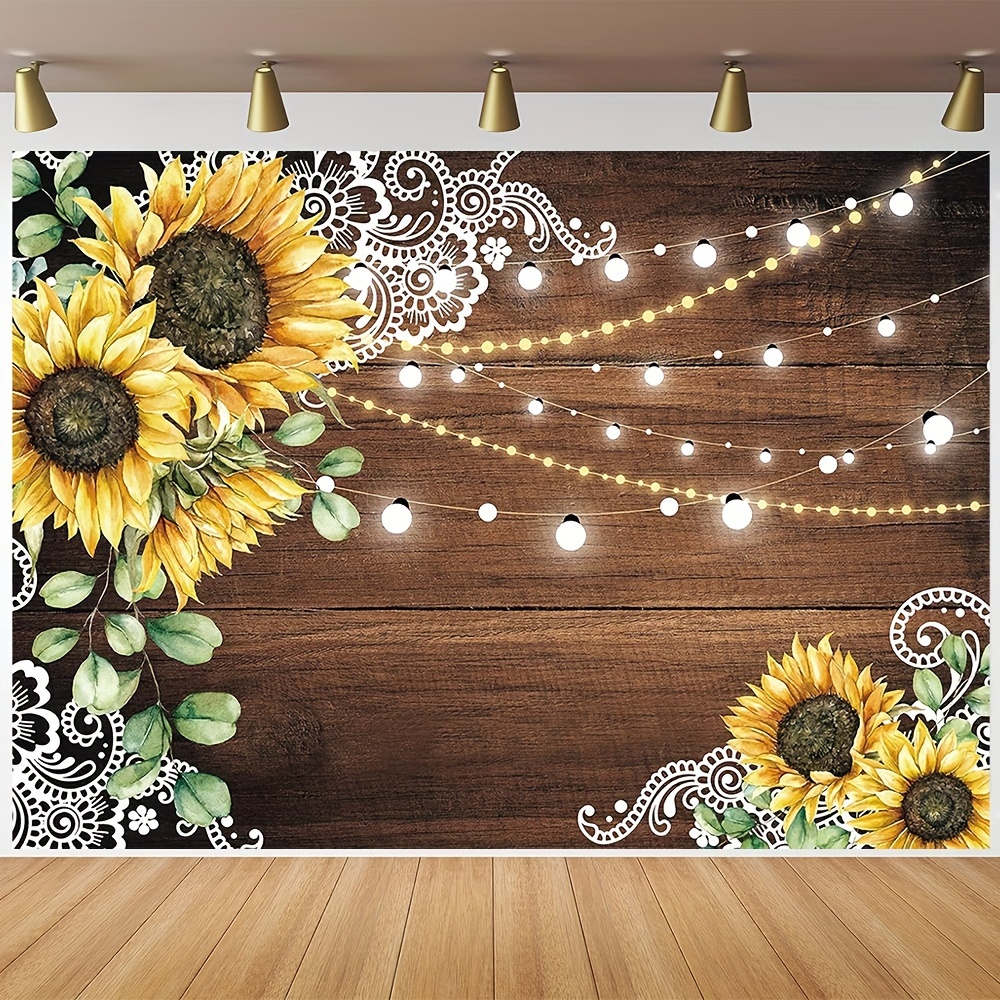 12pcs, 39.4ft Sunflower Party Decorations Sunflower Garland Banners  Sunflower Party Streamer Summer Sun Flower Hanging Decorations For Baptism  Birthda