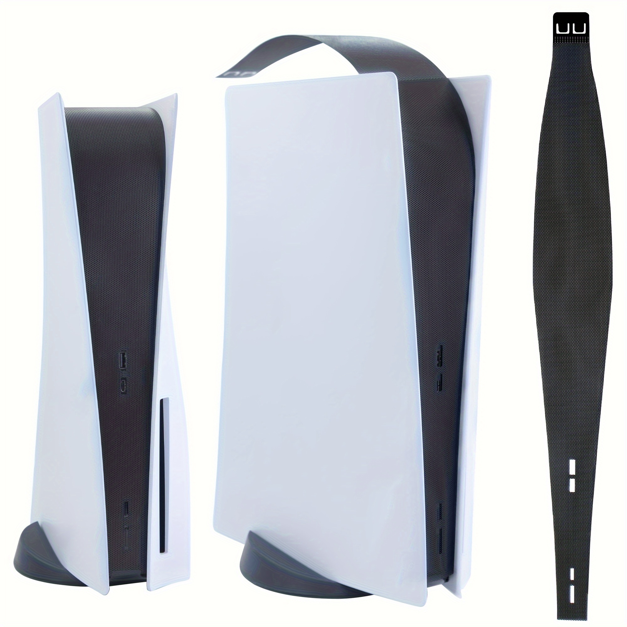 Funda para PS5 Slim, carcasa de silicona, placa frontal de repuesto,  cubierta protectora (para versión digital blanca)