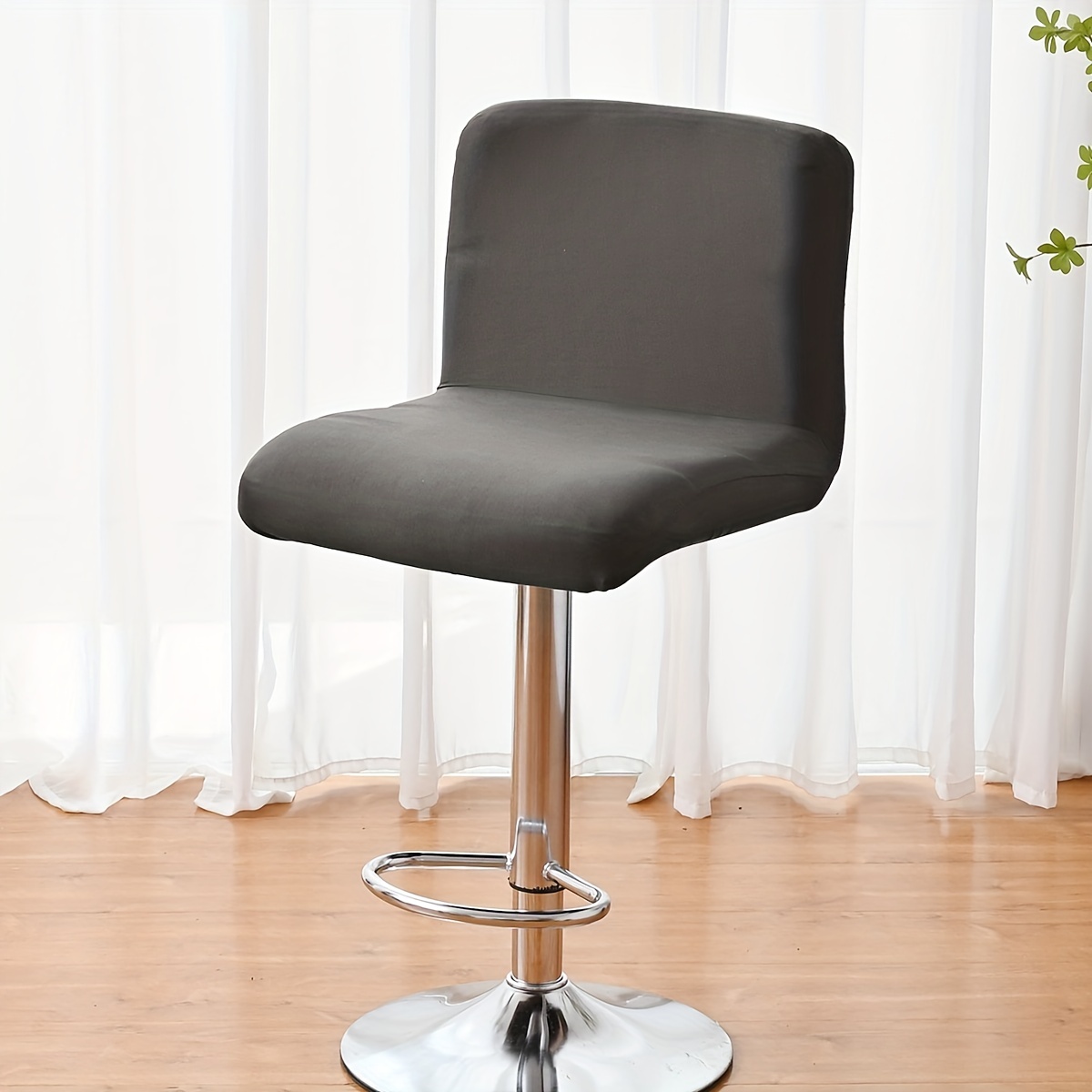  Silla de tocador para sala de estar, silla de maquillaje, silla  giratoria con respaldo redondo, altura ajustable, de piel sintética, silla  moderna para sala de maquillaje, escritorio pequeño, color : Hogar
