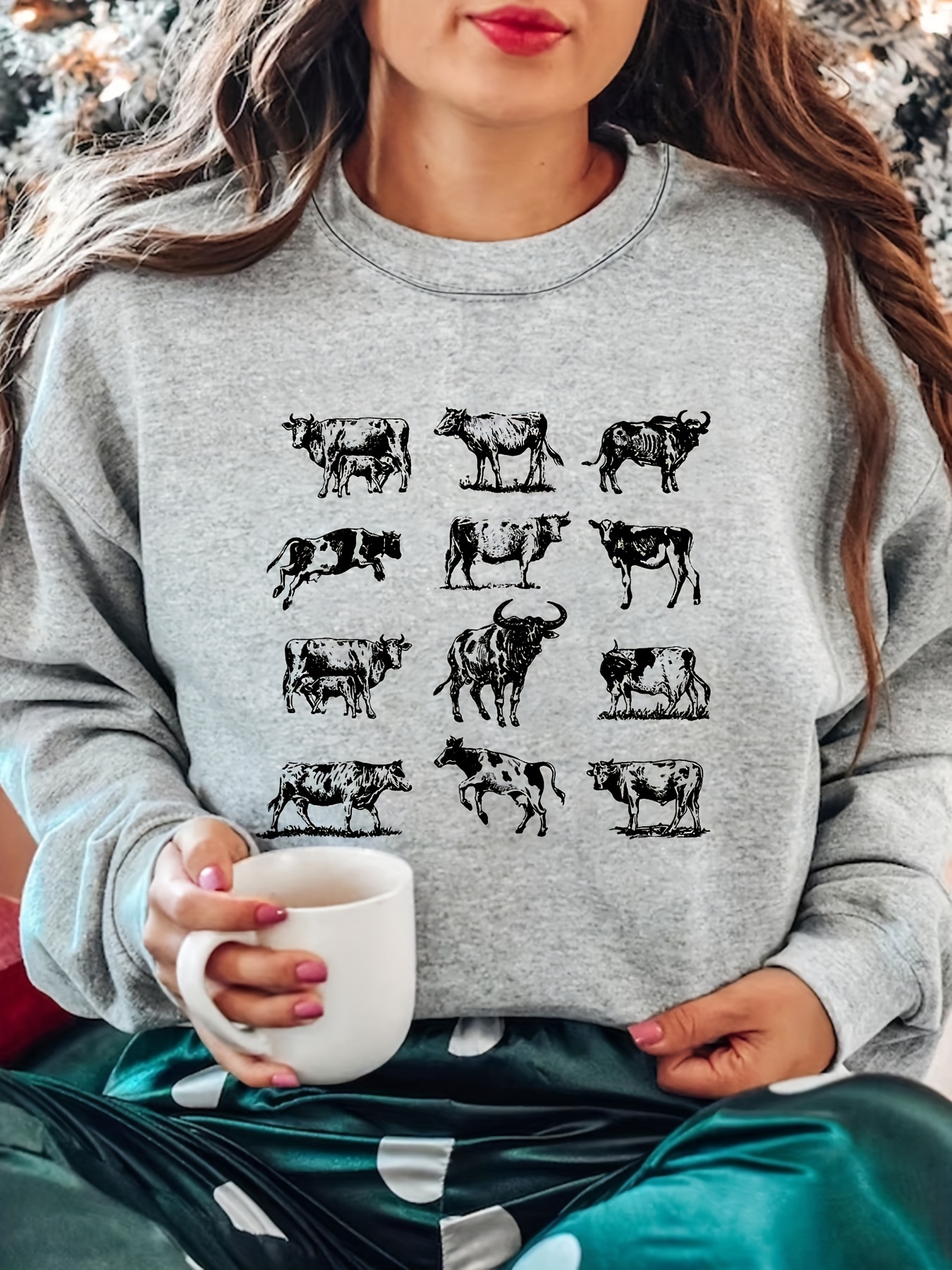 Cow sweater clearance