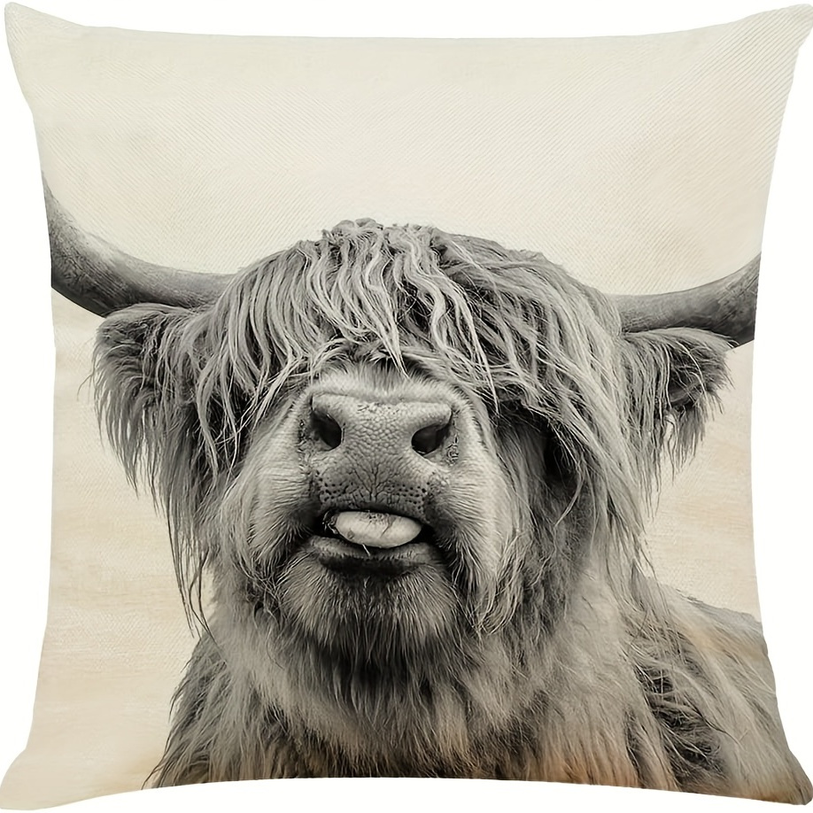 Highland Cow Pillow Case Sublimation