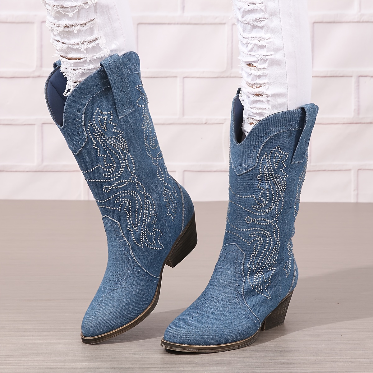 Cowboy boots hot sale metal heel