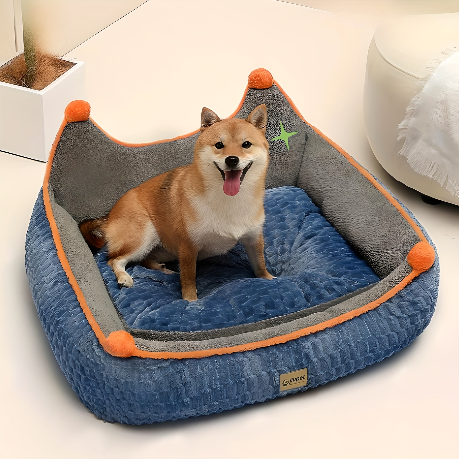 Denim Blue Large Dog Bed Big Orthopedic Dog Beds With - Temu