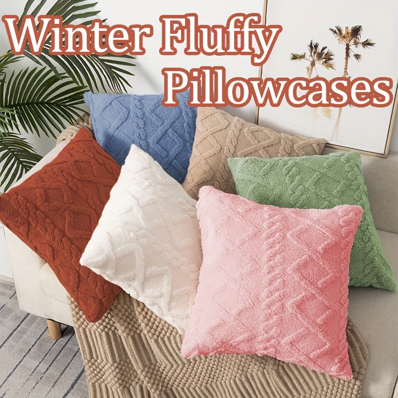 Sweet Home Collection Plush Pillow Faux Fur Soft and Comfy Throw Pillow  (Pack of