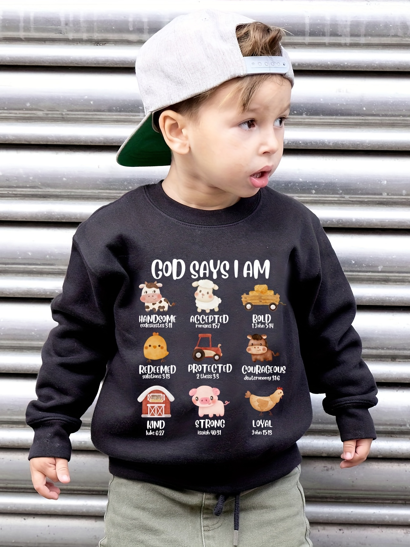 Autumn Baby Boys Trendy Letter Cartoon Graphic Baseball Jacket, Kids Button  Down Long Sleeve Warm Coat - Temu