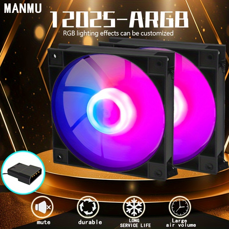 120mm ARGB PC Computer Case Fans MK120 Cooling Cooler 3PIN 5V Mute
