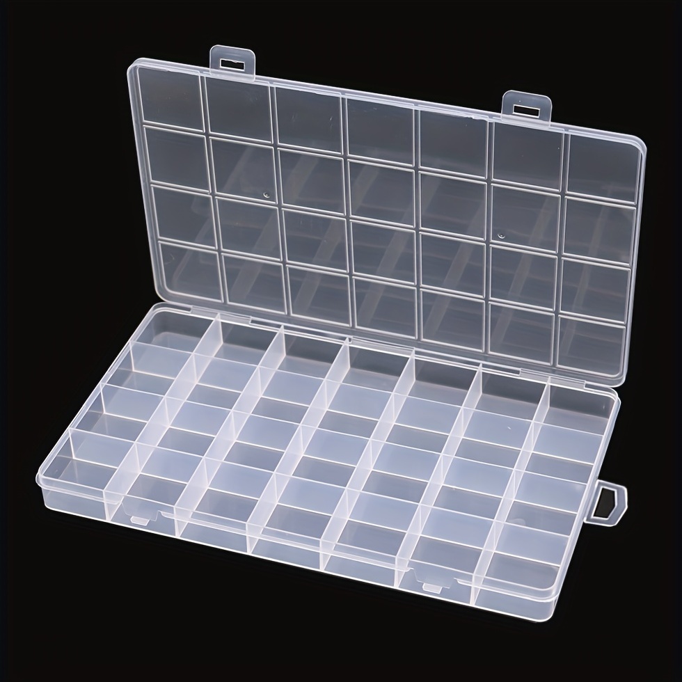Cajas organizadoras de cuentas de plástico con separadores y etiquetas  (17,7 x 10,1 x 2,5 cm, 6 unidades) : : Hogar y Cocina