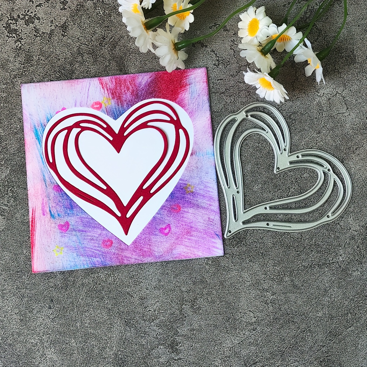 Pegatinas decorativas con diseño de corazón para mujer, álbum