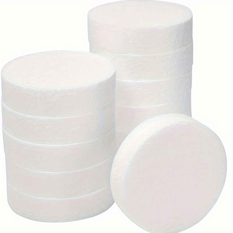 White Floral Styrofoam Foam Circle Disc Cake Home Wedding Decor 8 x 4