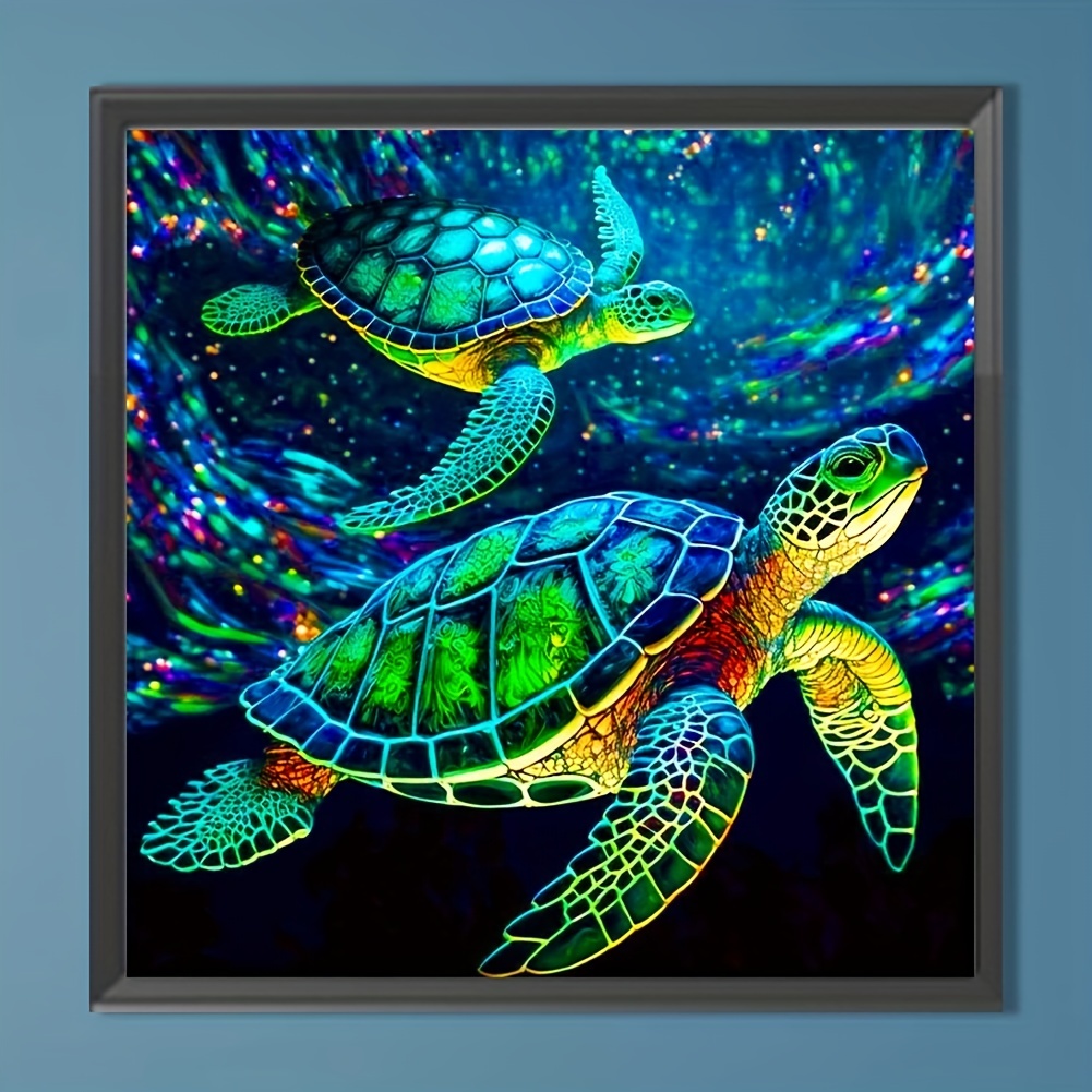 Watercolor Sea Turtle  Diamond Painting Bling Art