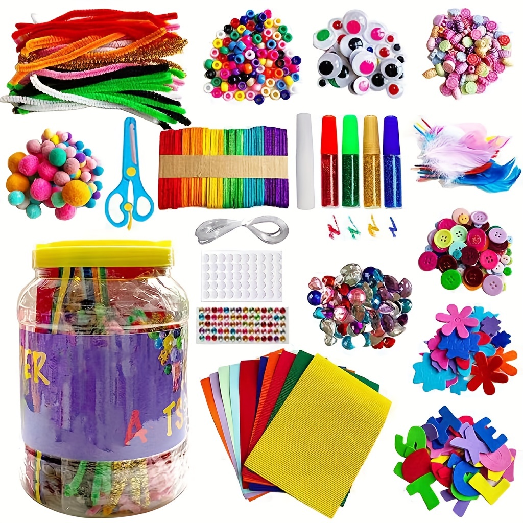 1219pc Kids DIY Art Craft Sets Children Craft Supplies Kits Creative Craft  Set for School Projects DIY Activities Party Supplies - AliExpress