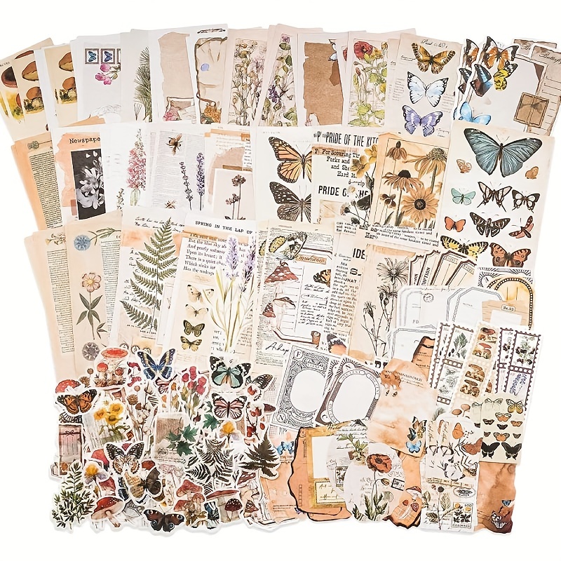 360 Pieces Washi Stickers for Journaling, 4 Set Aesthetic Stickers for Scrapbook Supplies, Self-Adhesive Scenery Decorative Sticker for Diary Album