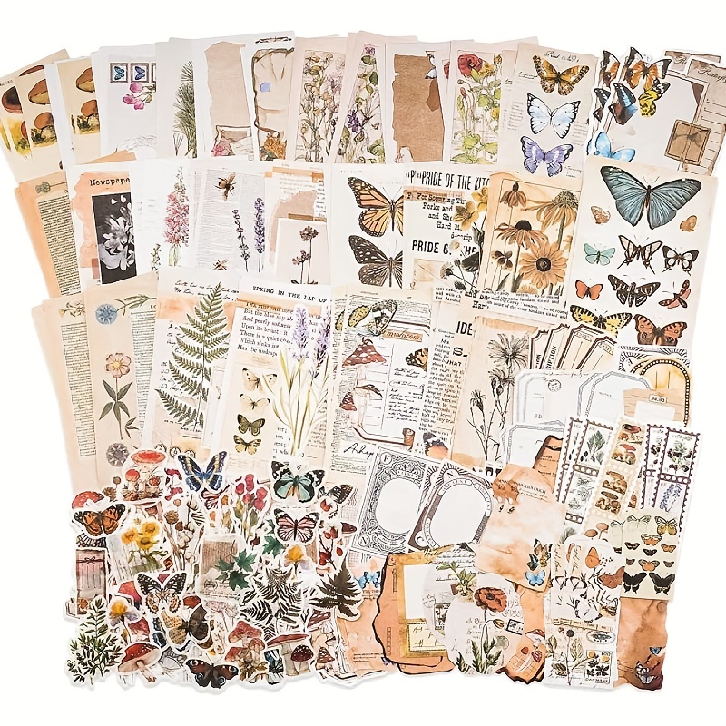 Yoption 346pcs Vintage Scrapbooking Supplies Kit, Aesthetic