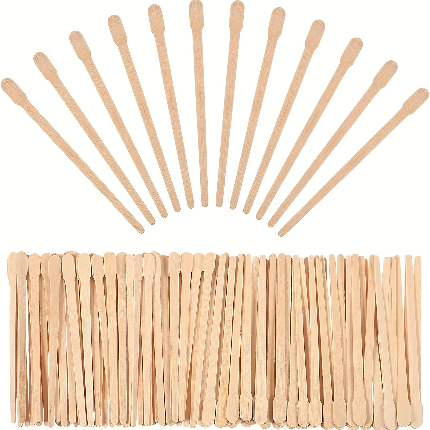 250 Pieces Wax Applicator Sticks Wood Craft Sticks for Hair Removal Eyebrow  Wood Spatulas Applicator Large Small Wooden Waxing Sticks and 50 Pieces
